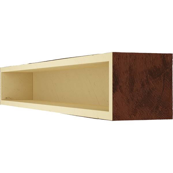 Sandblasted Faux Wood Fireplace Mantel, Natural Pecan Q672