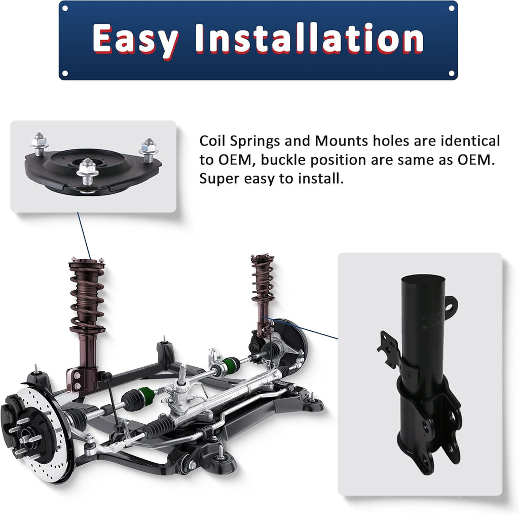 Rear Shocks Absorbers Assemblies for Honda Civic I636