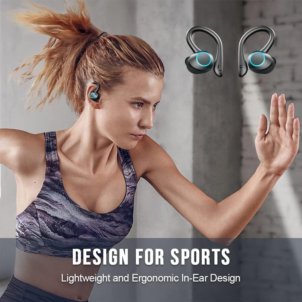 Wireless Bluetooth 5.1 Sport Earbuds with Earhooks, IP7 Waterproof, Pack of 2 V378