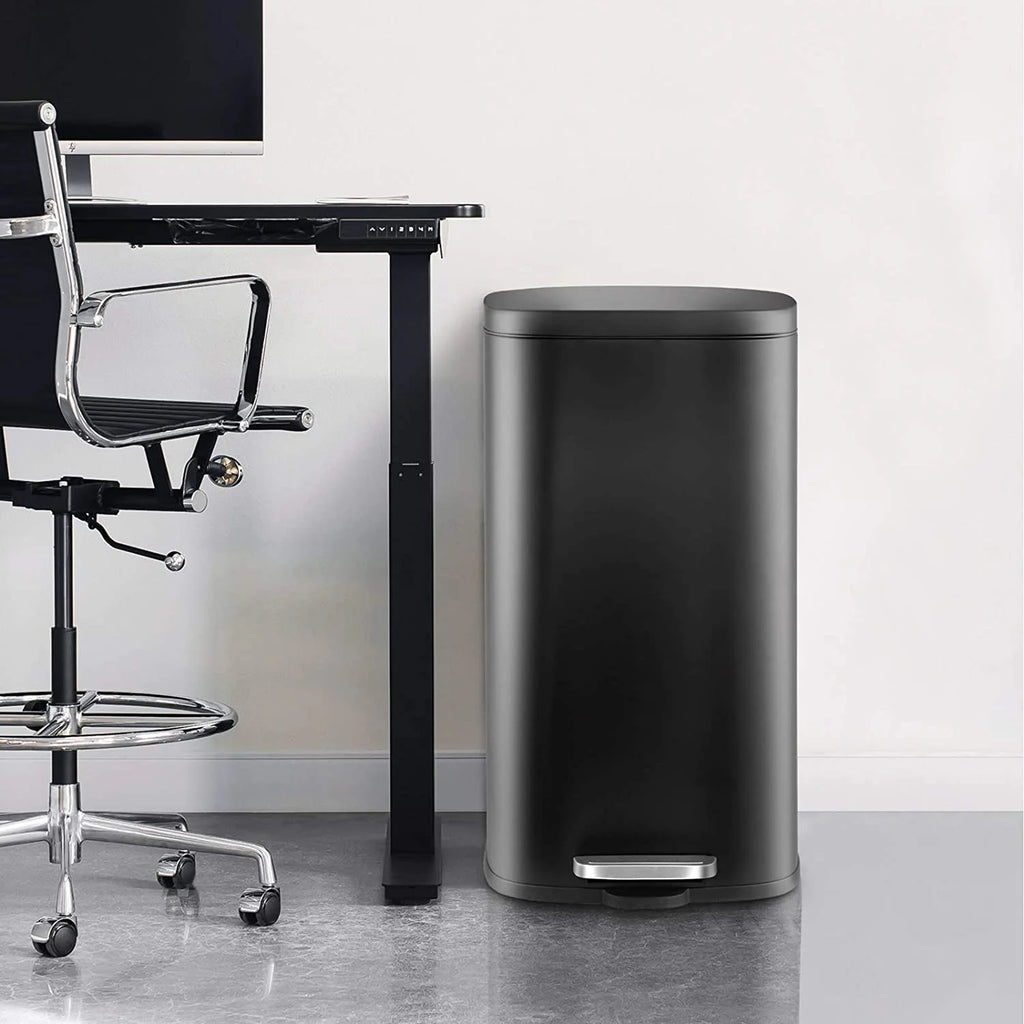 Black Stainless Steel Trash Can D13212