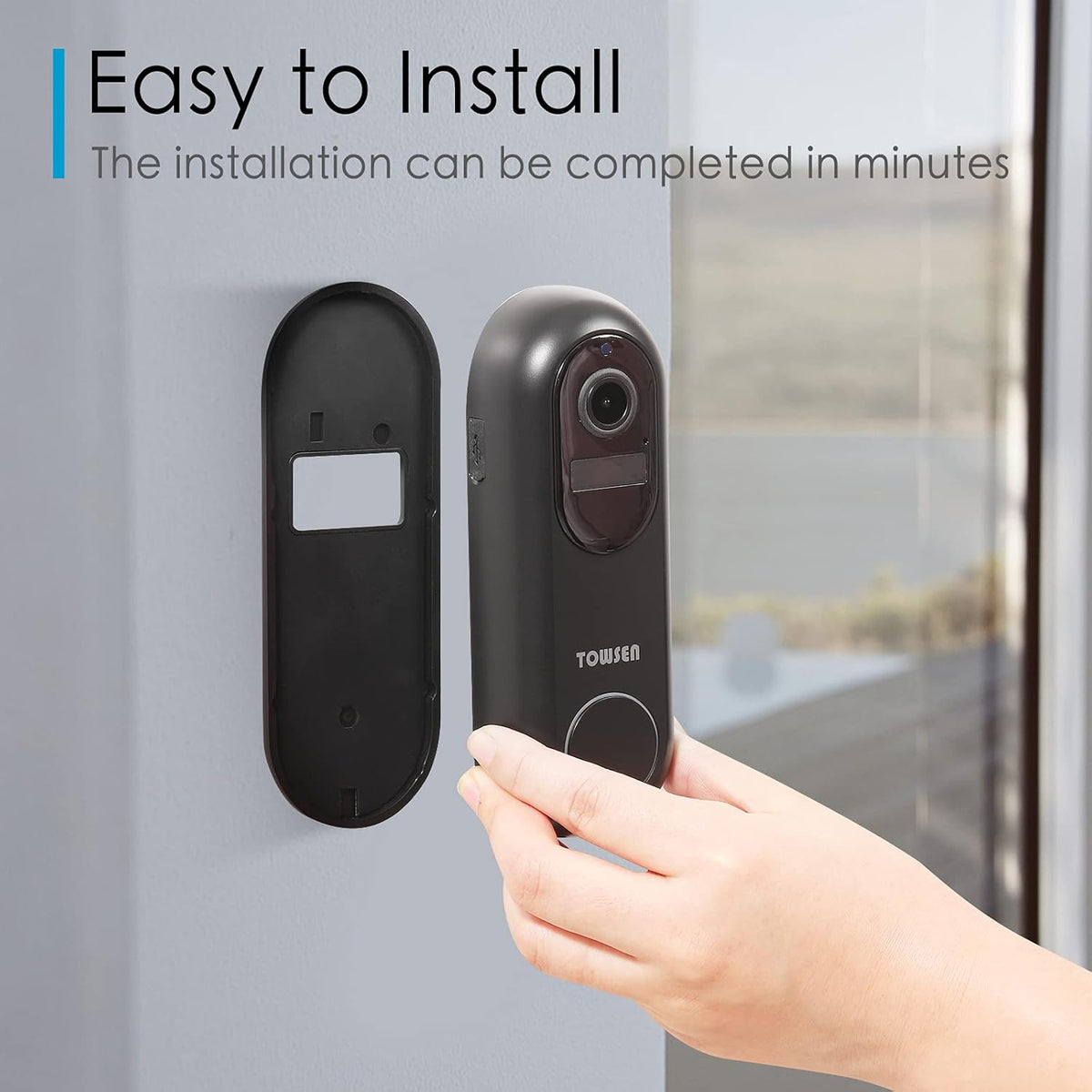 1080P Wireless Video Doorbell Camera with Chime D772277
