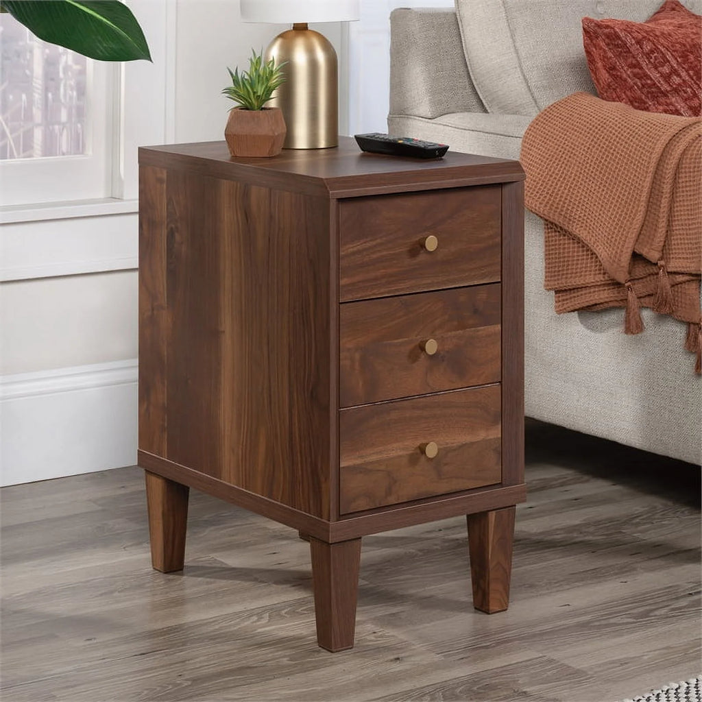 Engineered Wood Recliner Table in Grand Walnut V164351
