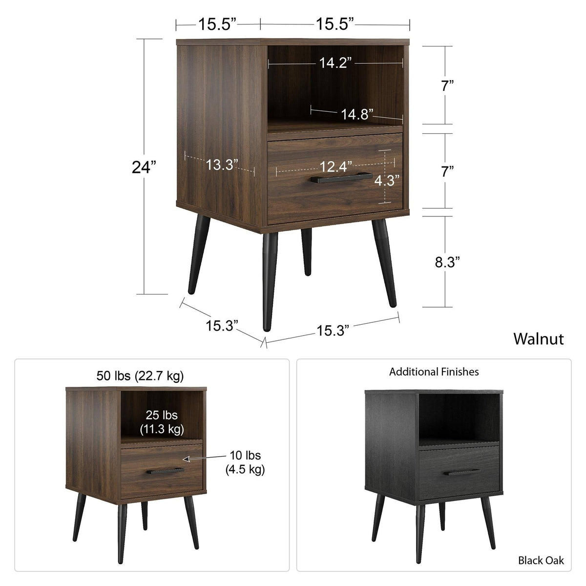 Walnut End Table A8276