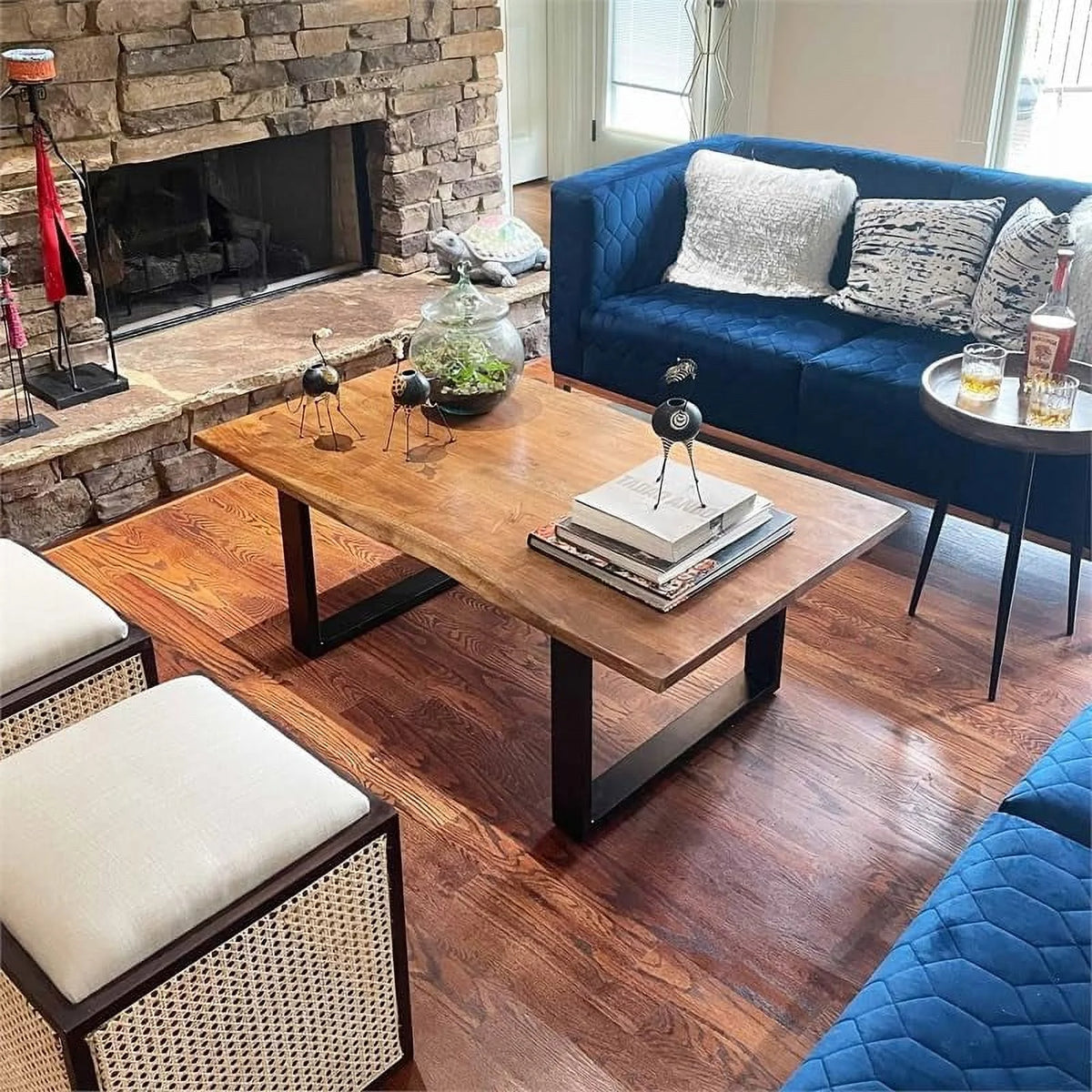 Solid Wood & Iron Coffee Table J40793