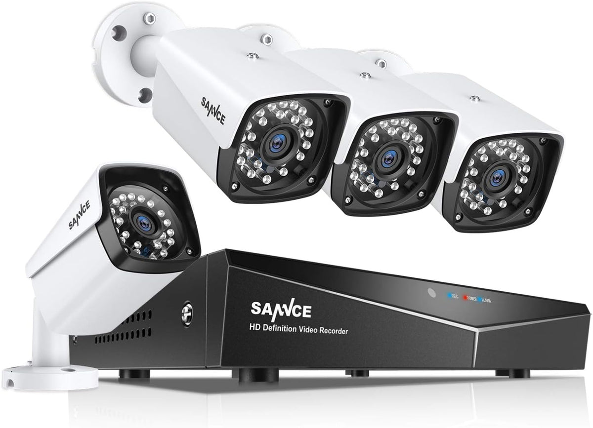 1080P 4 Pcs Outdoor Indoor CCTV Security Camera System with 1TB Hard Drive A71916