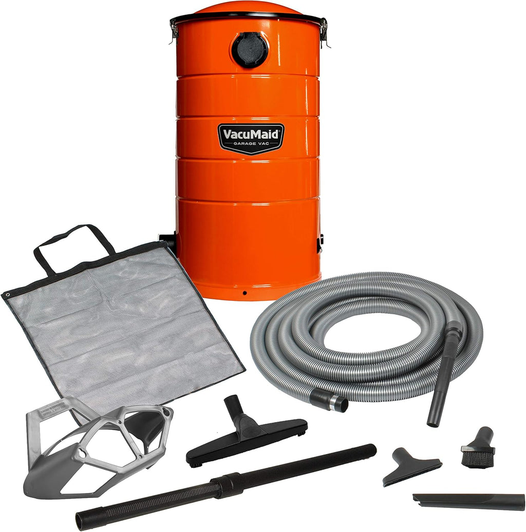 Orange Wall Mounted Garage and Car Vacuum with 50 ft. Hose O4901