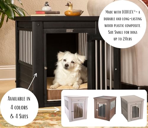 Black Medium Dog Crate End Table U4601