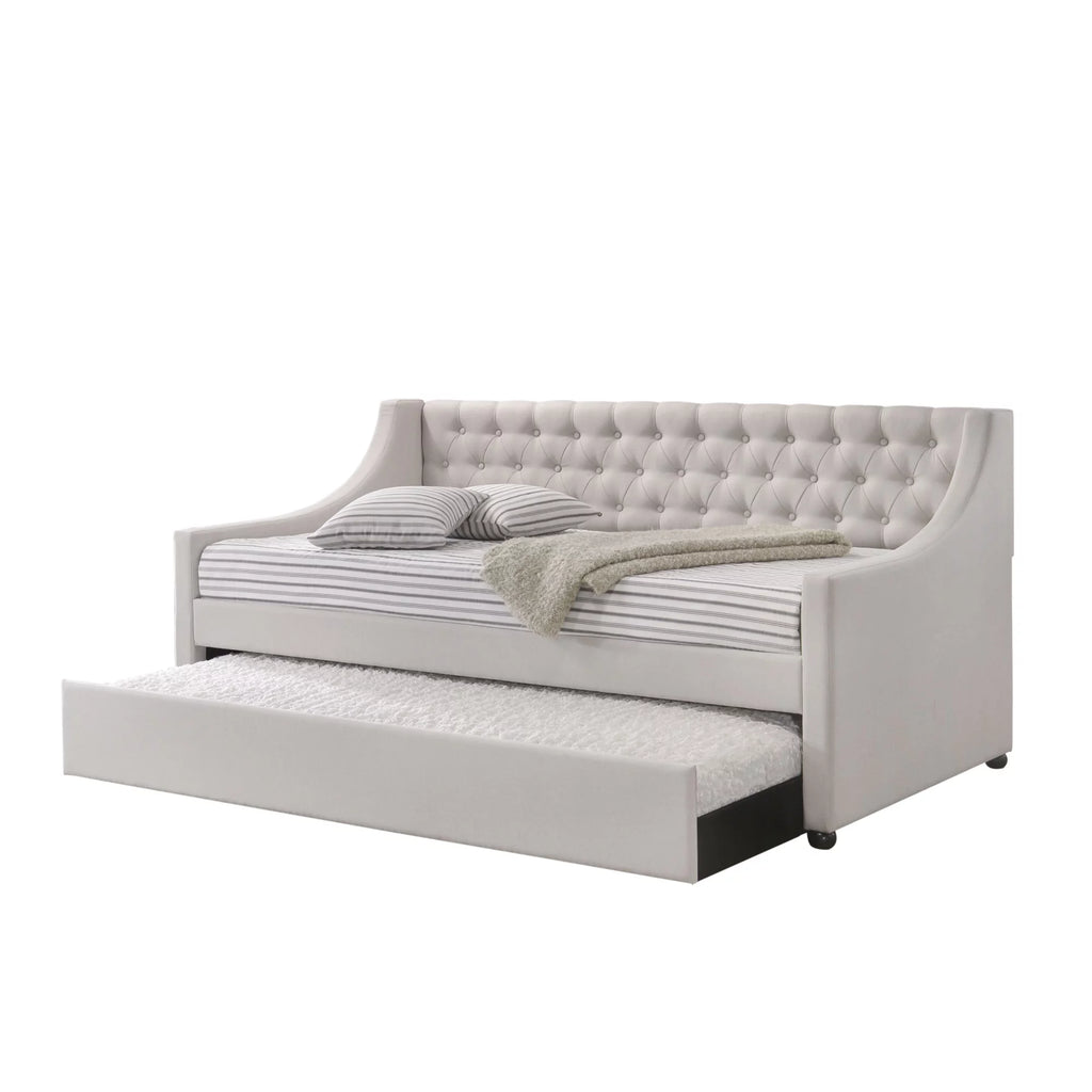 Light Gray Fabric Twin Size Daybed Z707