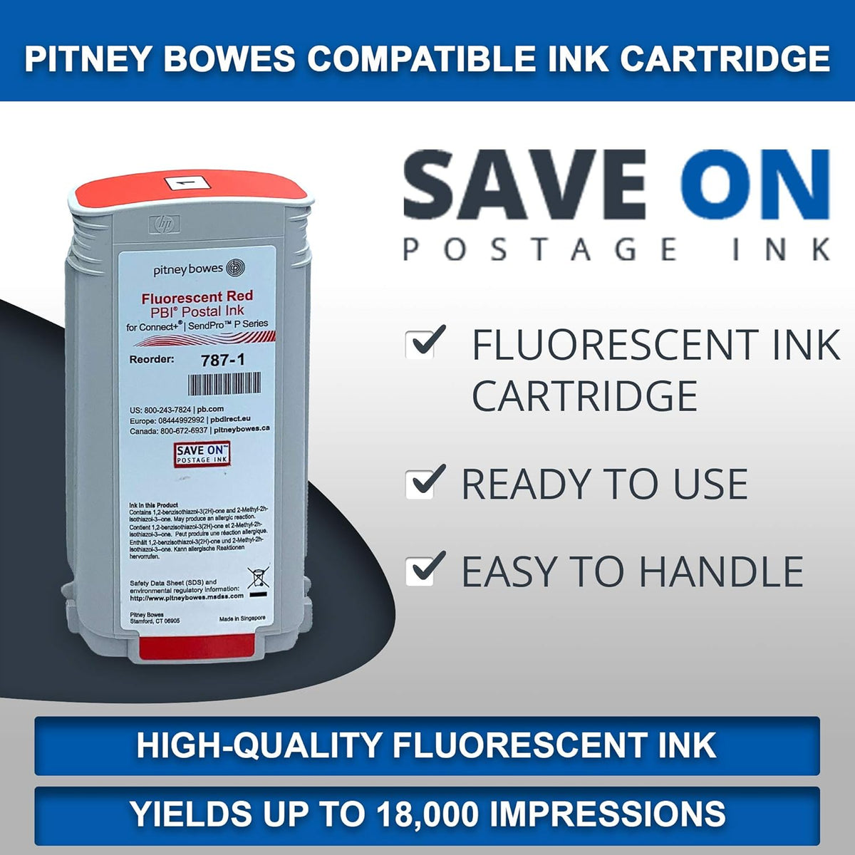 Compatible Red Postage Ink Cartridge H1795