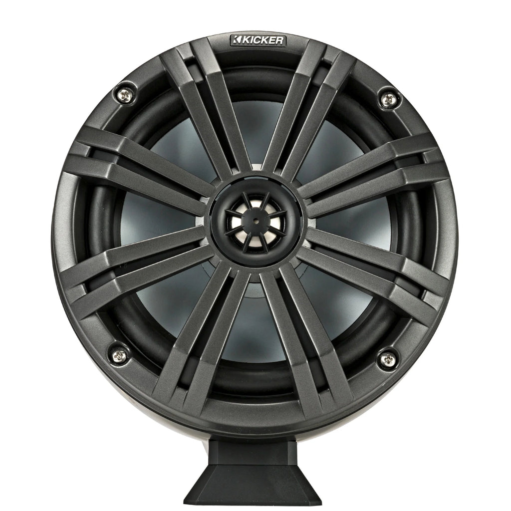 8" Charcoal Tower Speakers with LED Rings, Marine Amplifier I632