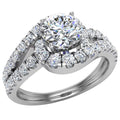 14K White Gold Diamond Engagement Ring 1.25 CT O8809