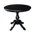Round Dining Table with Leaf, Black E3043
