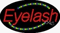 LED Oval Eyelash Sign, 15"H x 27"W x 1"D Z7220