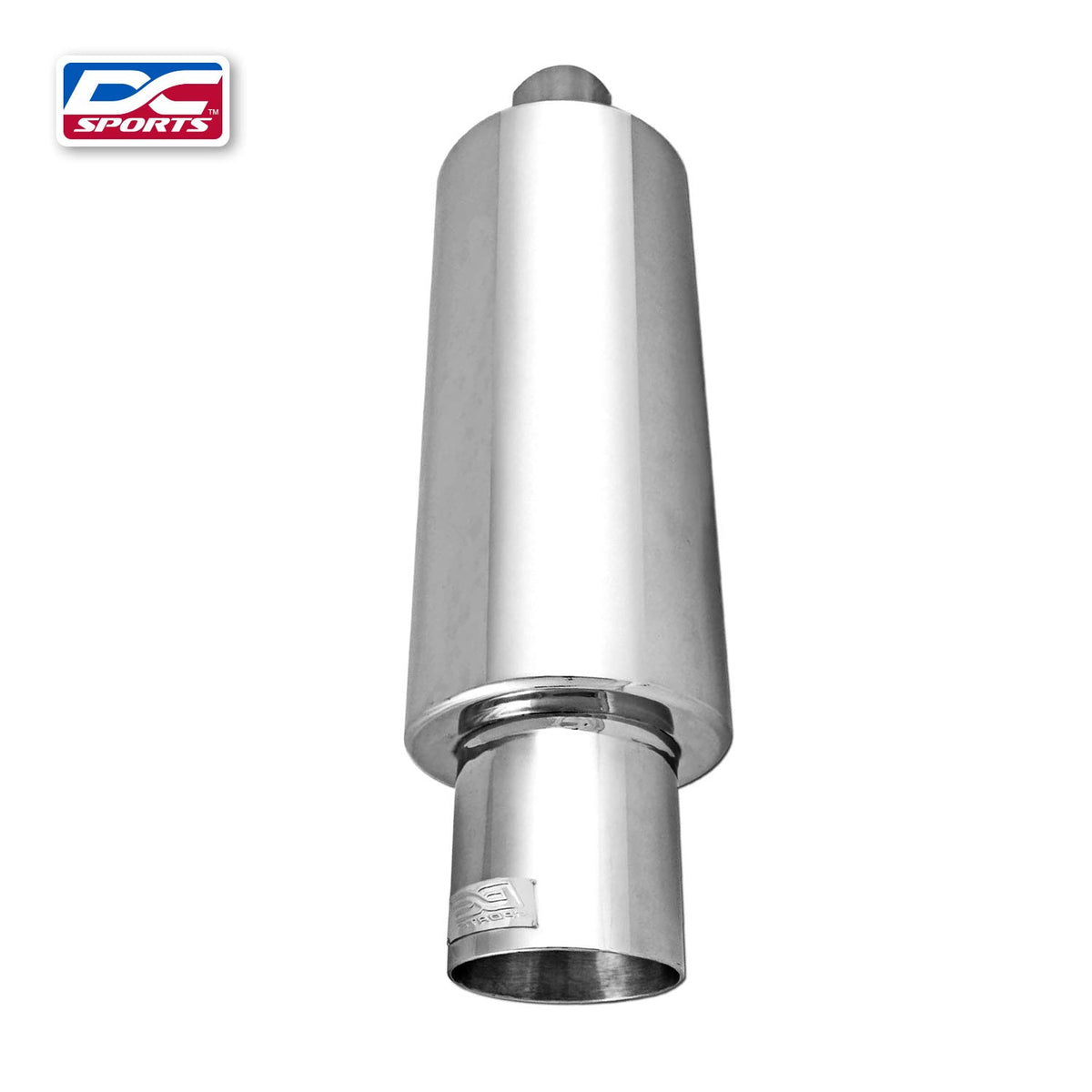 Polished Stainless Steel Performance Bolt-On Exhaust Muffler with Clamps and Adapters N225