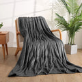 Electric Heated Blanket 62" x 84" Twin Size Machine Washable Flannel Gray K3734