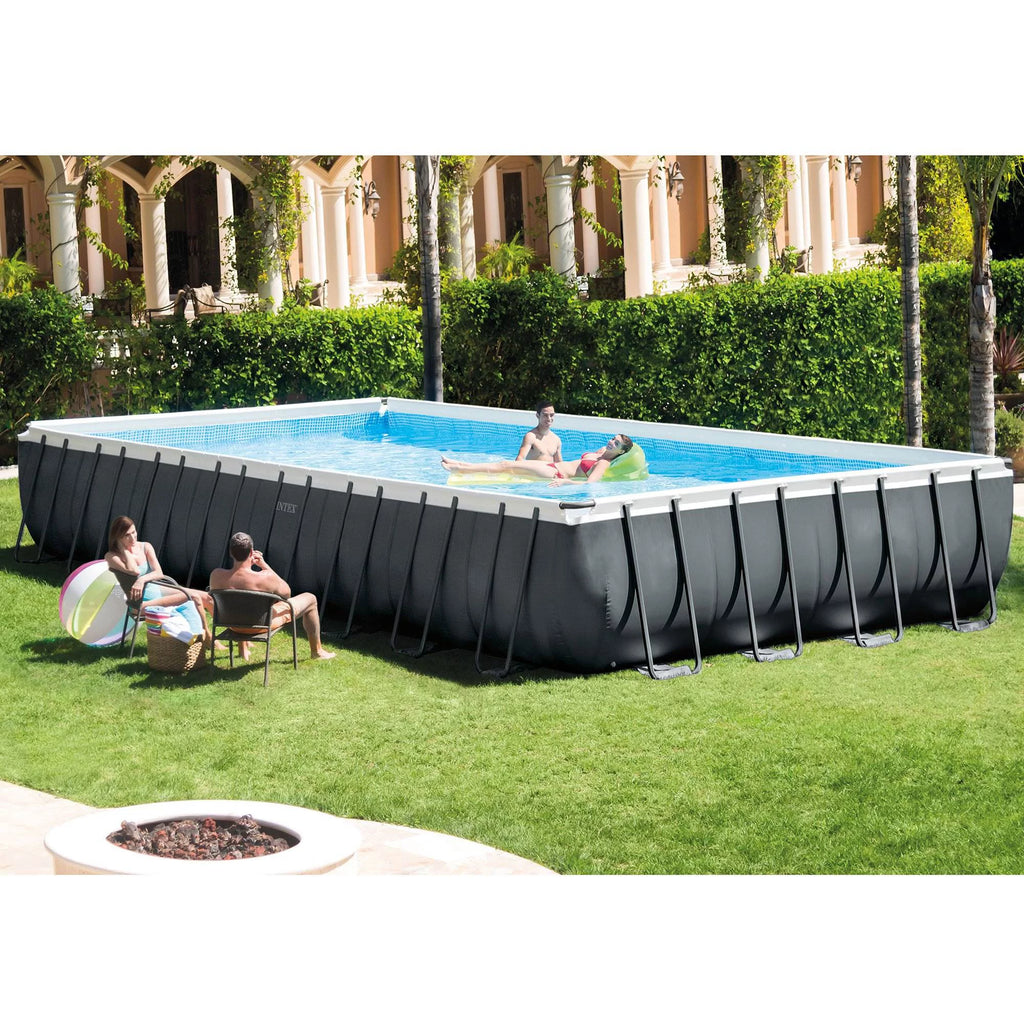 24' x 12' x 52 Rectangular Frame Swimming Pool with Pump G428