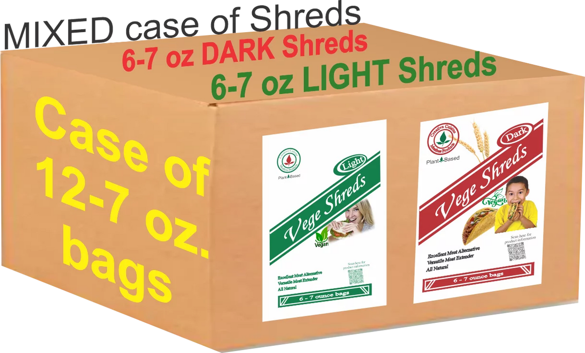 Mixed Light & Dark Vege Shreds 12 - 7 oz. bags H447