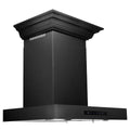 Black Stainless Steel Convertible Vent Wall Mount Range Hood X6274