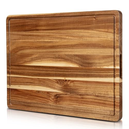 XL Acacia Wood Cutting Board with Juice Groove K909
