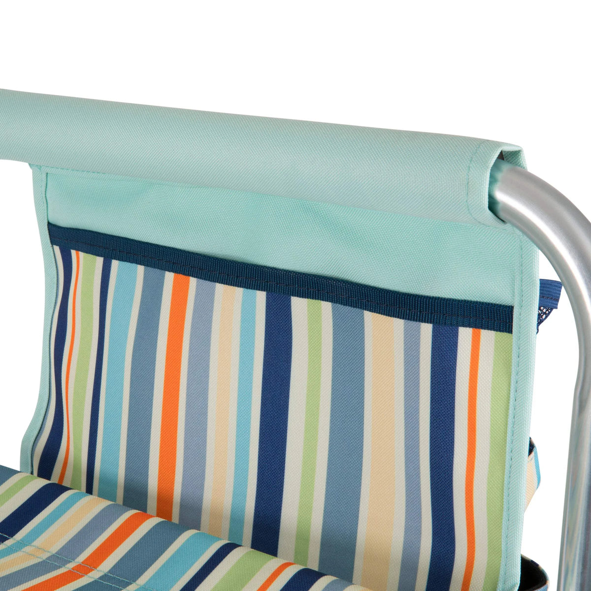 Sky Blue Sports Chair with Multi Stripe Pattern N847
