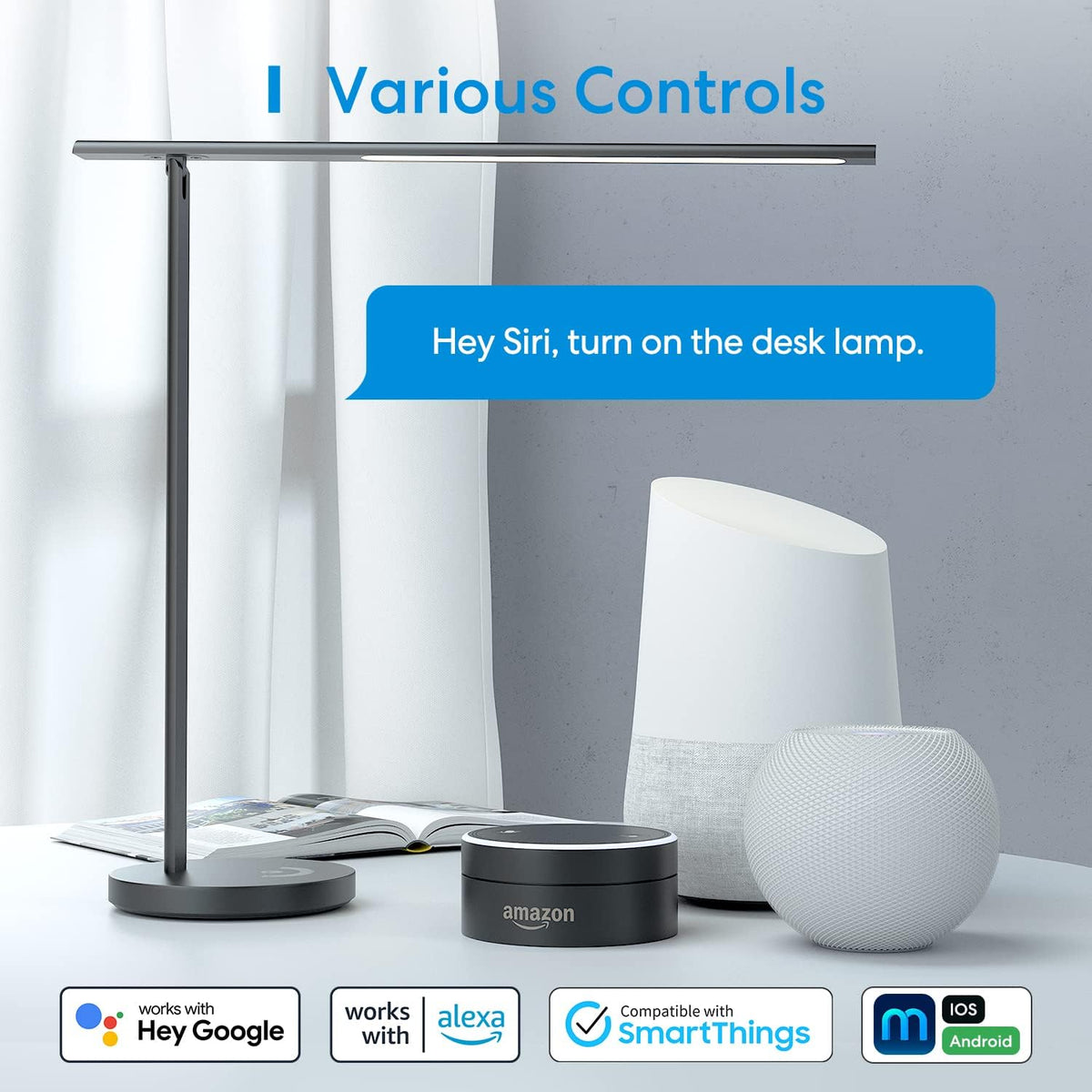 Smart LED Desk Lamp with Remote Control E564
