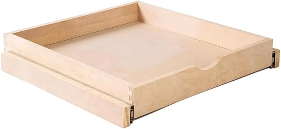 21W x 4H inch White Roll Out Tray with Soft Close Y833
