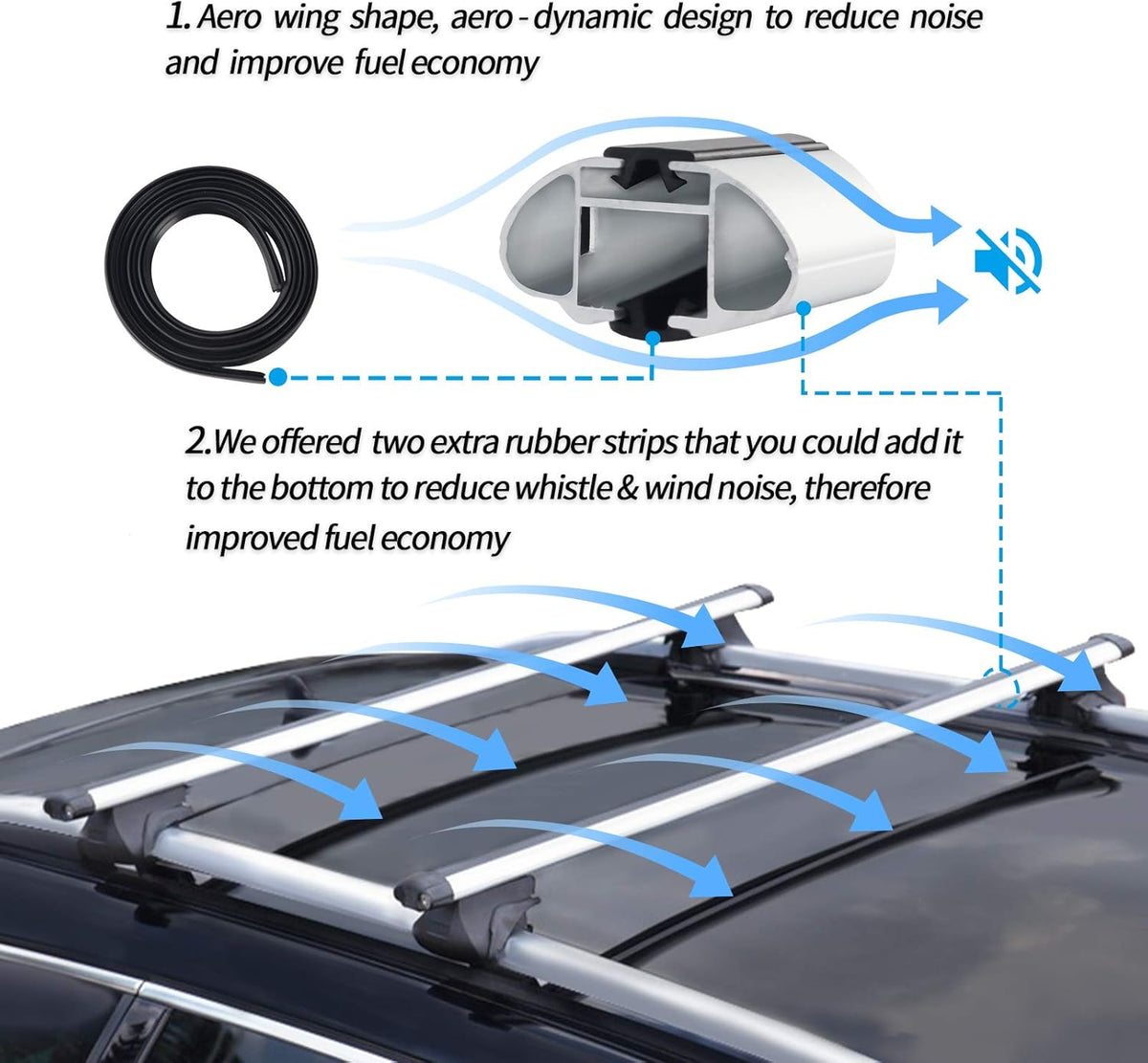 54'' Cross Bars Roof Racks Pack of 2 N20744