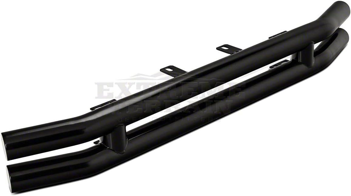 Gloss Black Double Tubular Front Bumper I76139