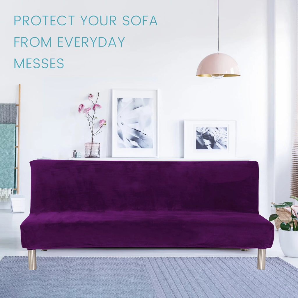 Stretch Futon Cover Armless Sofa Bed Cover Q596