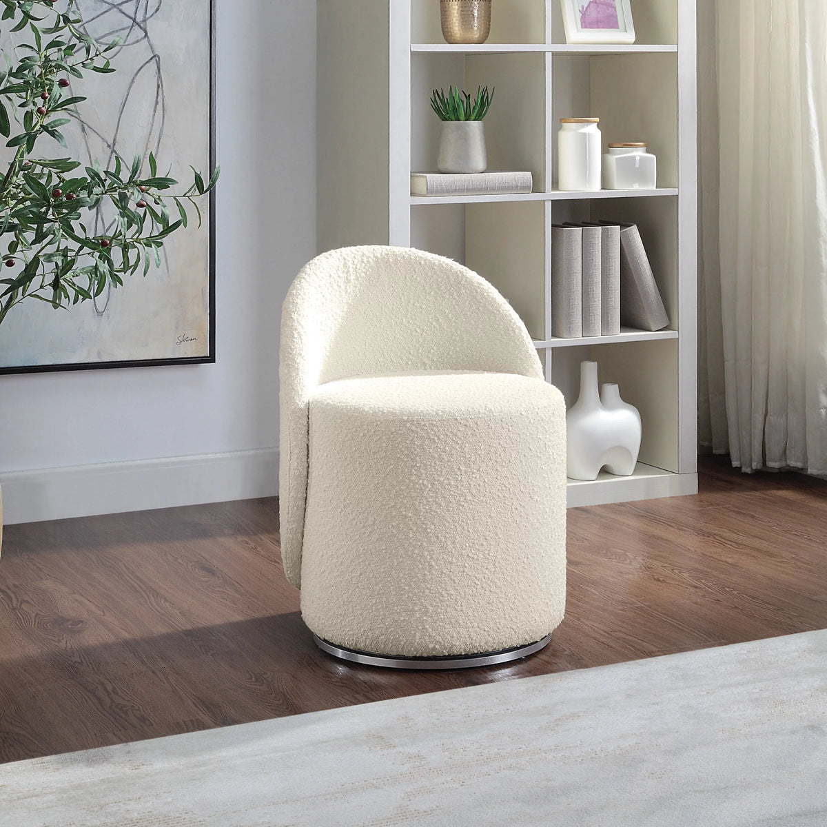 Fabric Swivel Vanity Chair Y6145