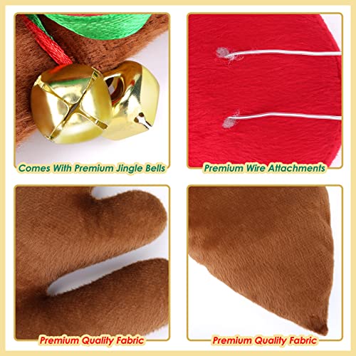 Car Reindeer Antler Kit Nose and Tail Christmas Decoration Set T56821