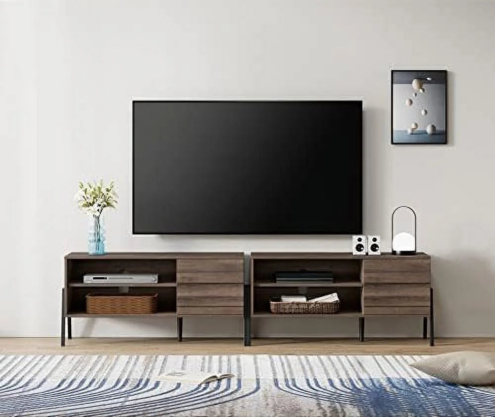 Mid-Century Modern Wood TV Stand up to 85 Inch X527456