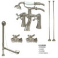 Vintage Satin Nickel Clawfoot Tub Faucet Package R9388