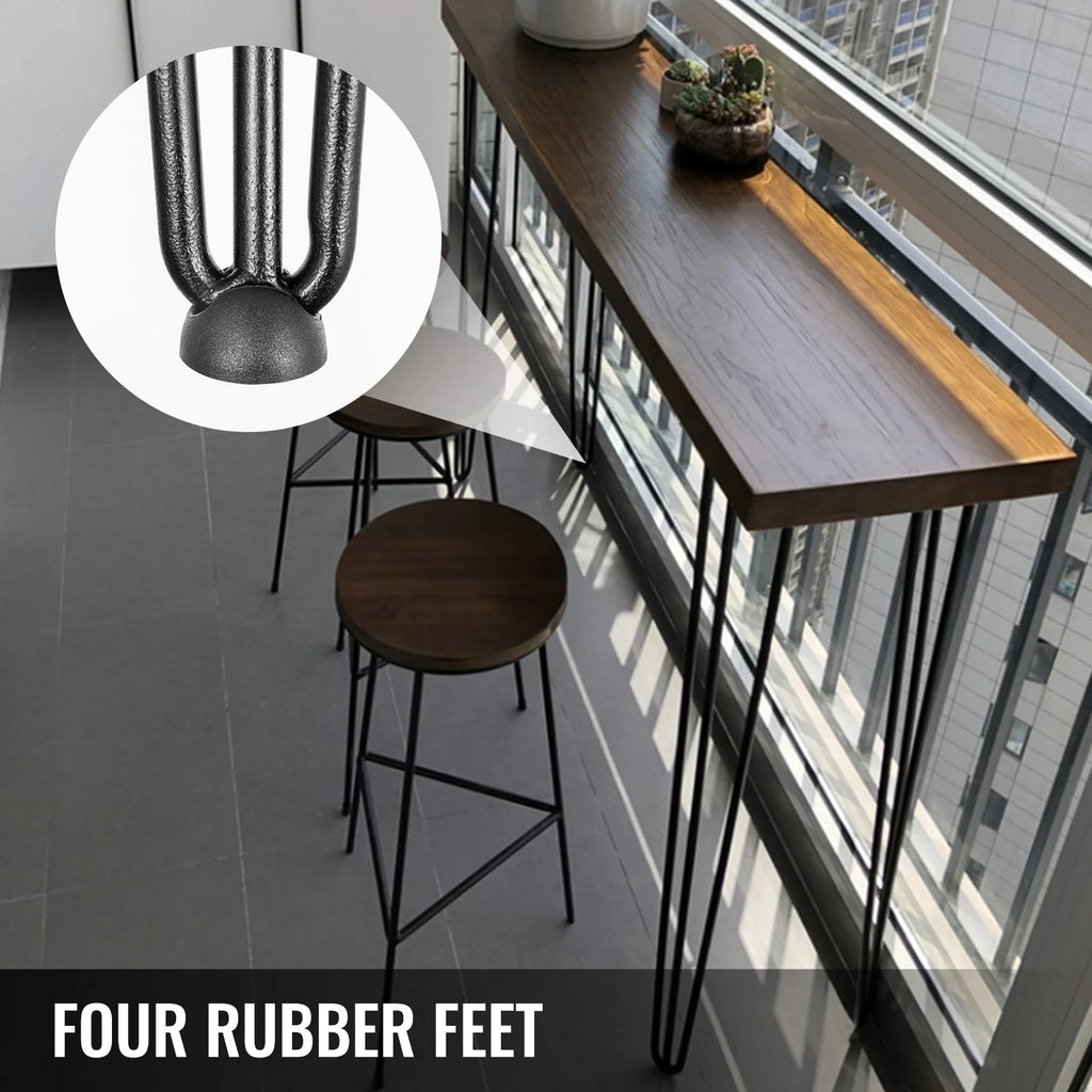 Black Set of 4 30" Carbon Steel Hairpin Table Legs X604138
