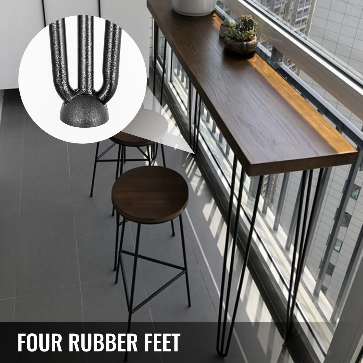 Black Set of 4 30" Carbon Steel Hairpin Table Legs X604138