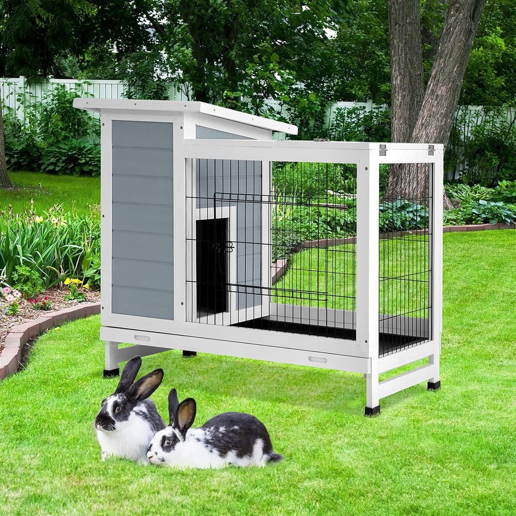 2 Story Rabbit Cage with Ventilation Door Removable Tray P972
