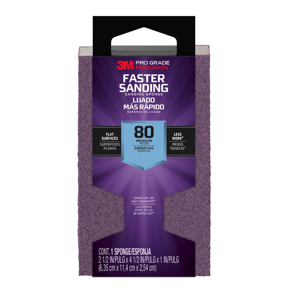 80 Grit Medium Block Sanding Sponge (Case of 12) N692