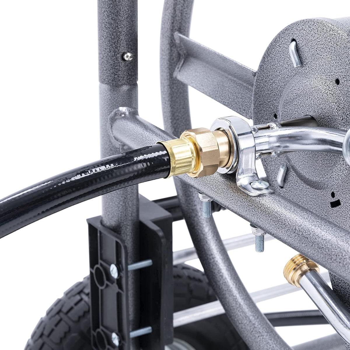 Heavy Duty Hose Reel Cart with 4 Wheels, 250-Feet Capacity P944920