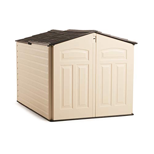 Beige/Brown 5 x 6.5 Ft Resin Outdoor Storage Shed N51142