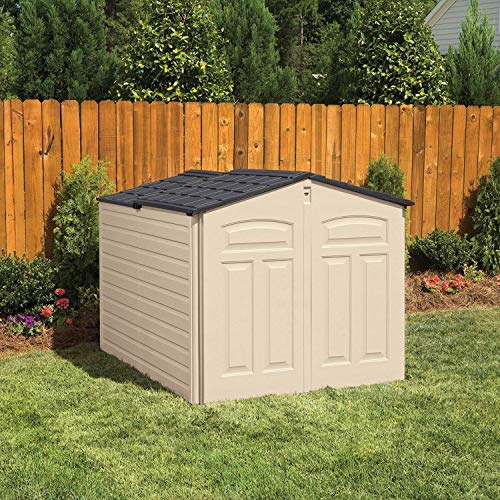 Beige/Brown 5 x 6.5 Ft Resin Outdoor Storage Shed N51142