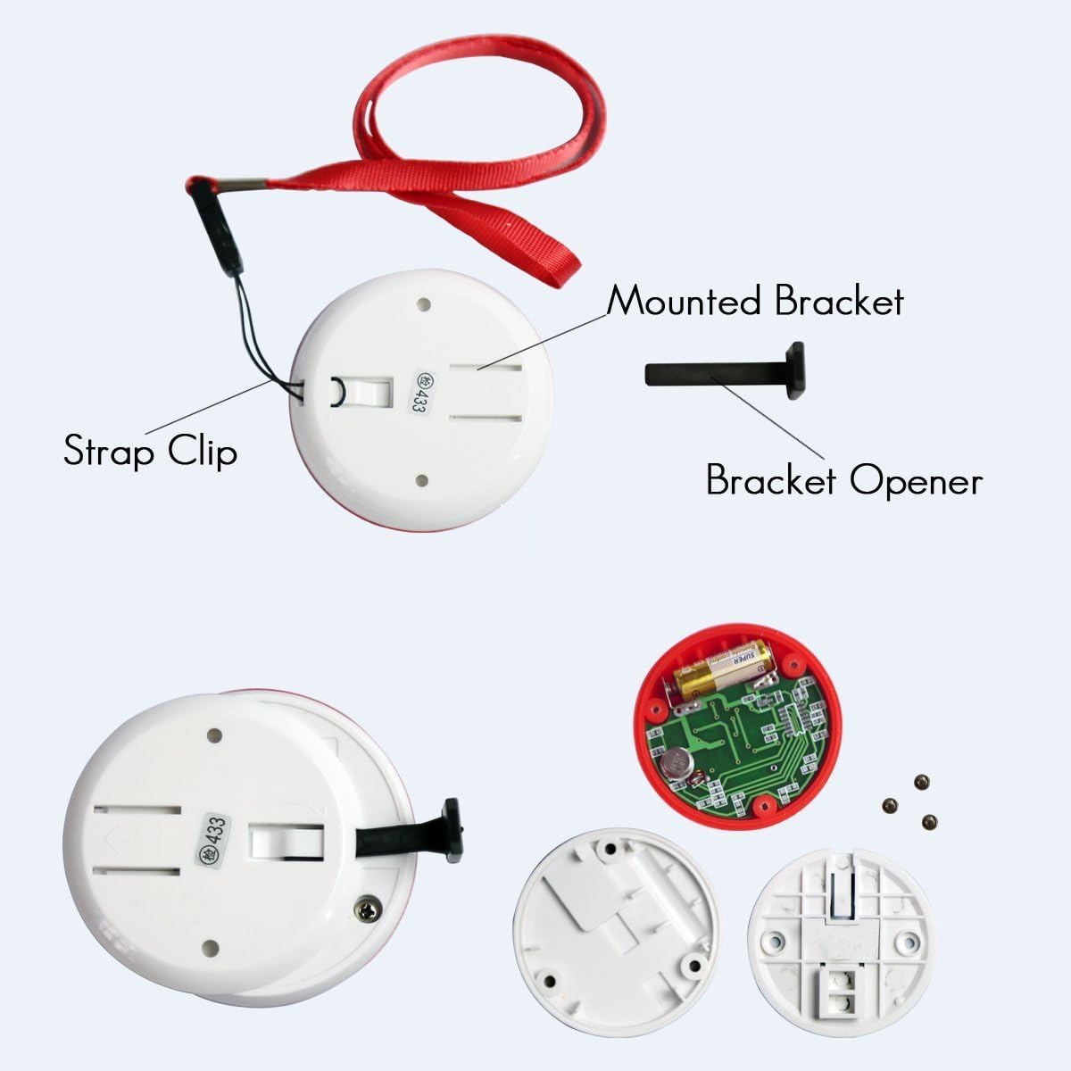 Wireless Calling System with 10 Waterproof Call Buttons and Display Receiver Y896947