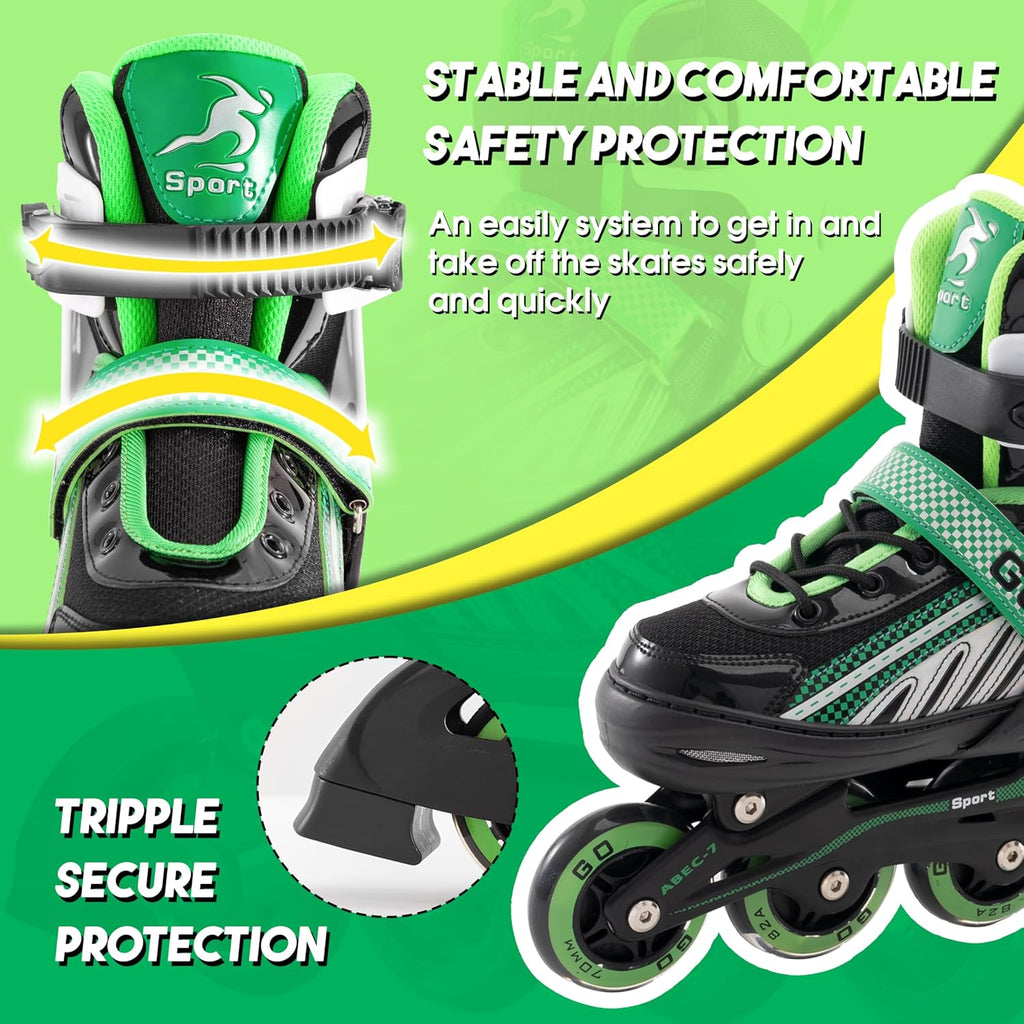 Adjustable Inline Skates with Full Light Up Wheels P742195