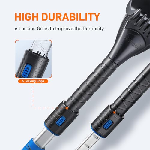 47.2" Ice Scraper with Extendable Snow Brush and Foam Grip Z807311