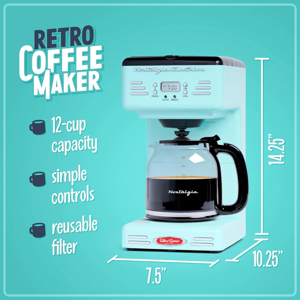 12-Cup Programmable Coffee Machine, Aqua M47282