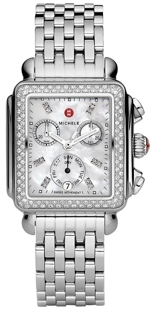 Stainless Steel Diamond Chronograph Day/Date Womens Watch X91403