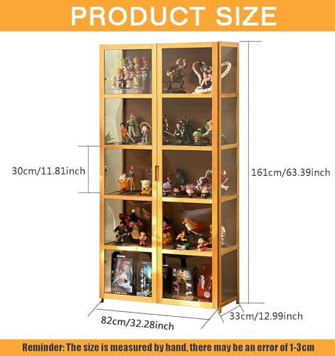 68" Curio Display Cabinet with Acrylic Glass Door R7629