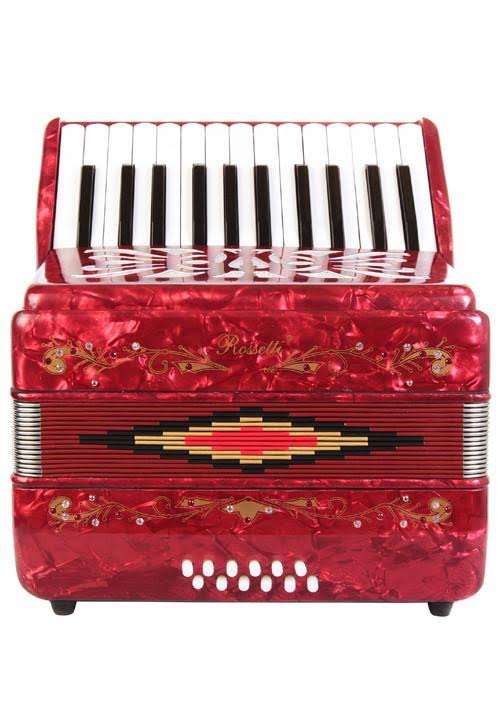 Red 12 Bass 25 Keys Piano Accordion G736