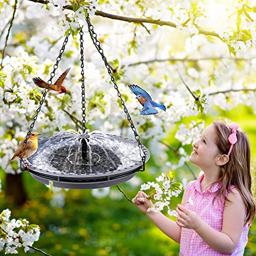 Solar Powered Bird Bath Fountain with 4 Water Spray P337