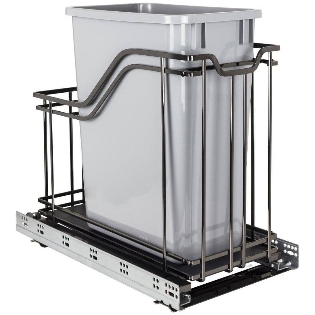 Metal Single Trashcan Polished Chrome R7394