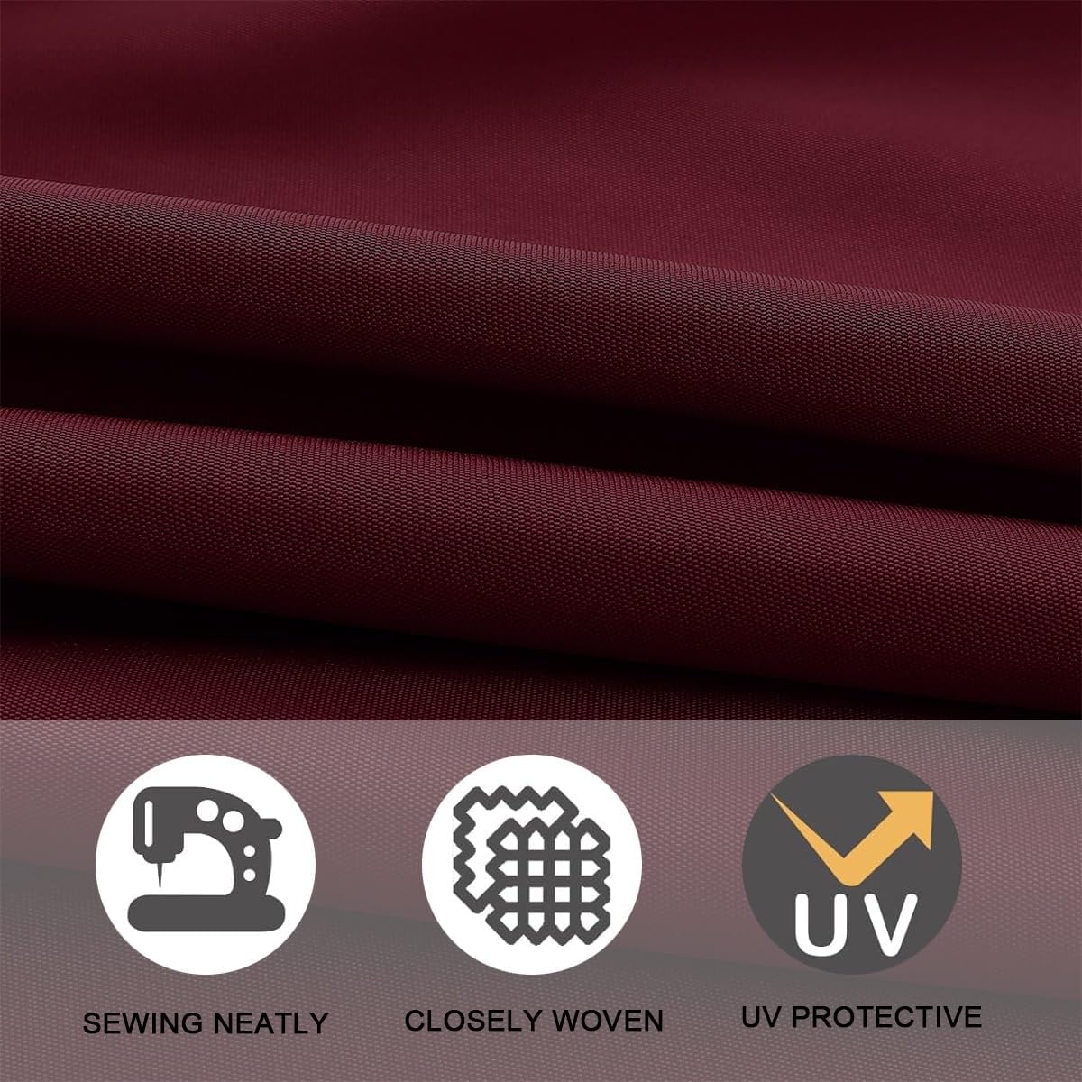 Wine Red 6.5FT 6 Ribs Patio Umbrella Replacement Top Canopy Cover C24380